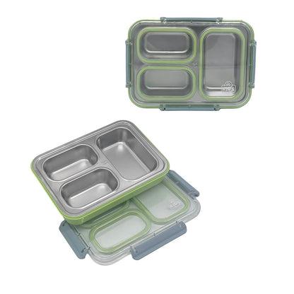 3 Compartment Stainless Steel Bento Box