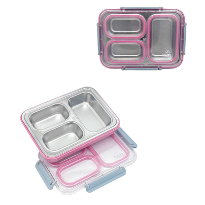 3 Compartment Stainless Steel Bento Box