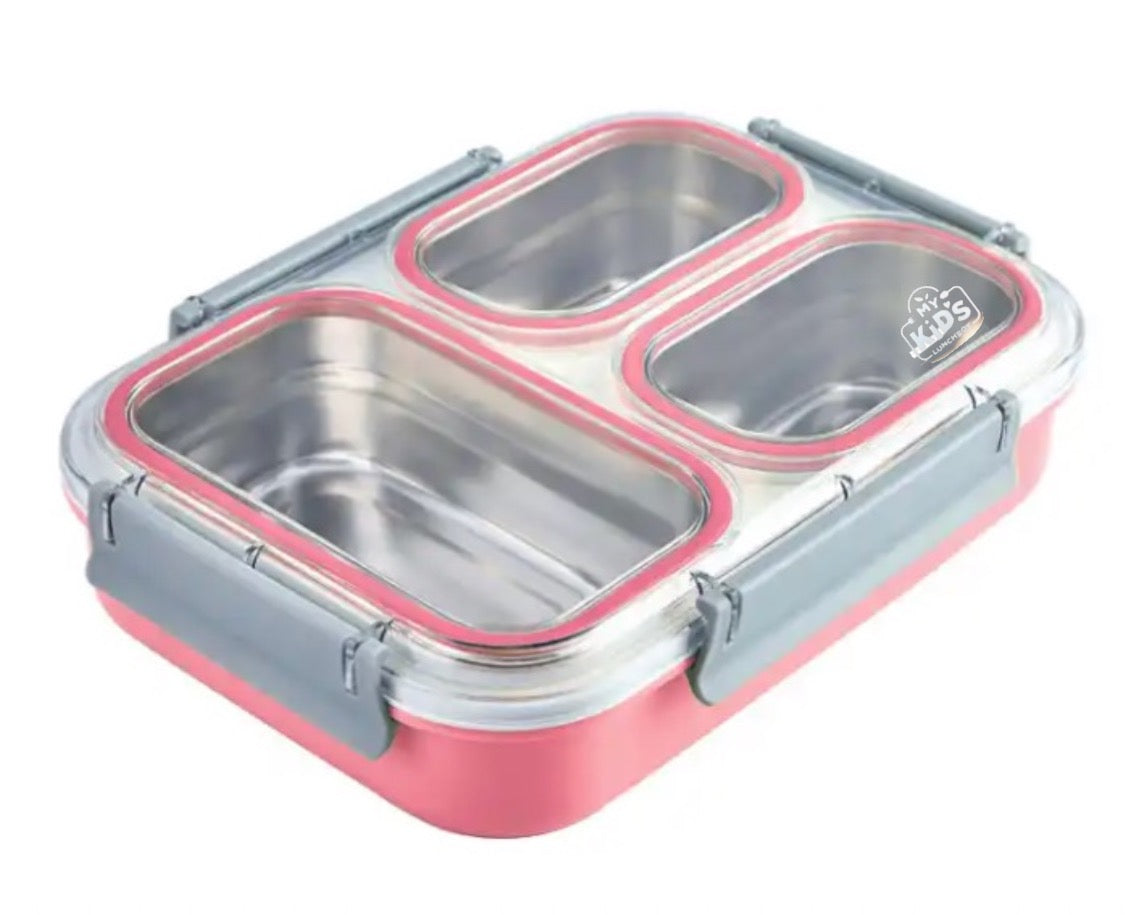 3 Compartment Stainless Steel Bento Box